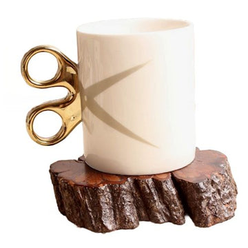Coffee Mug With Scissors Handle