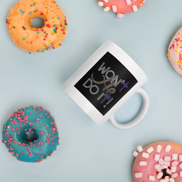 White glossy mug